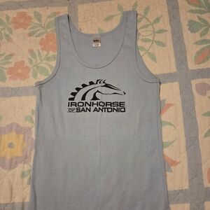 Iron Horse Choppers Motorcycle Blue Biker Tank Top